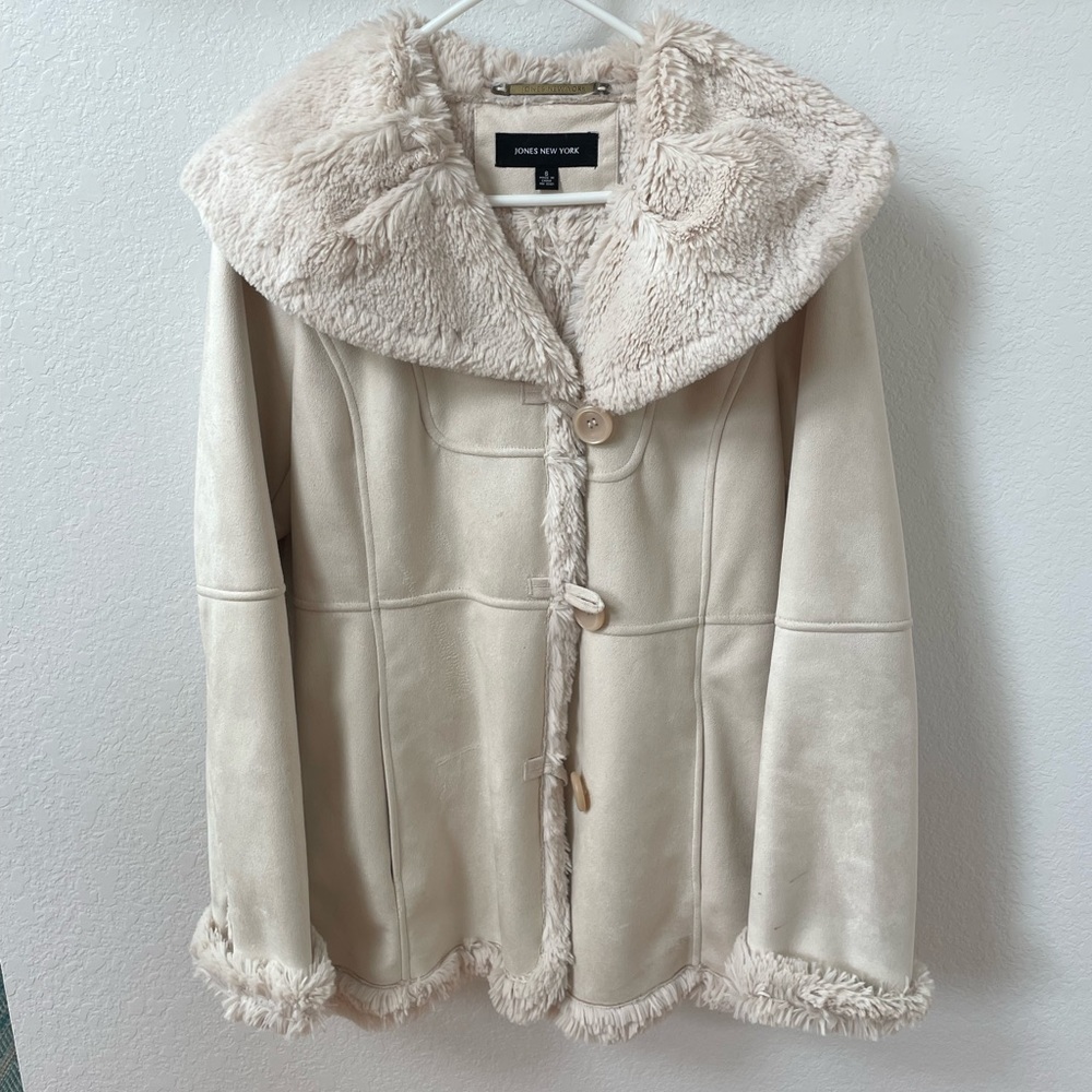 JONES NEW YORK CREAM SUEDE JACKET